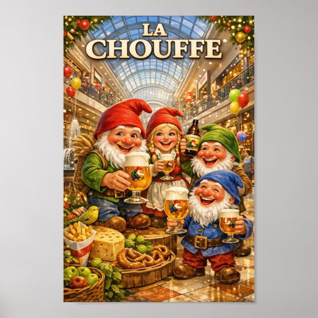 Póster de aventura de compra de cerveza belga (Frente)