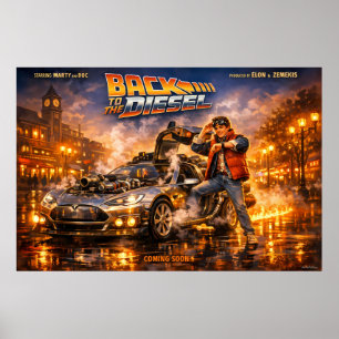 Póster de aventura nocturna de viaje en el tiempo 
