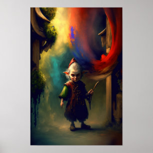 Póster de aventurero mediano Arte de D&D 3