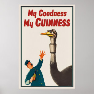 Póster de avestruz Guinness  John Gilroy Vintage