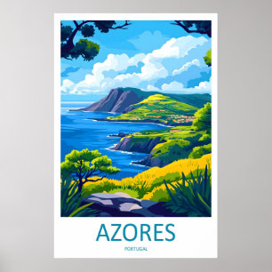 Póster de Azores Viajes Parque Nacional Esquí Vint