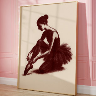 Póster de bailarina de ballet vintage Bailarina