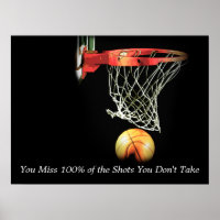 Poster de Baloncesto de Cita Motivadora de Arte Ún