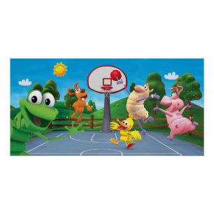 Póster de Baloncesto de WordWorld