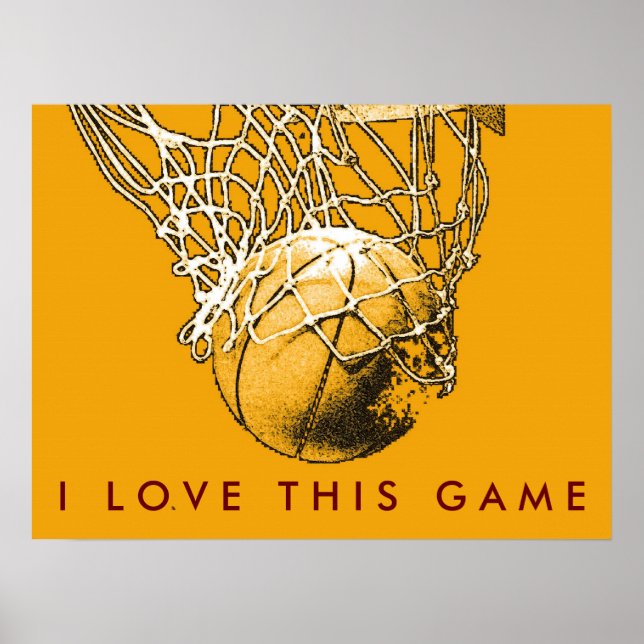 Poster de baloncesto motivacional de arte pop (Frente)