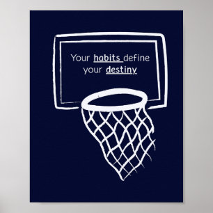 Póster de Baloncesto 'Tus Hábitos Definen Tu Desti