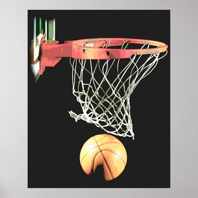 Póster de baloncesto único original de calidad (Frente)