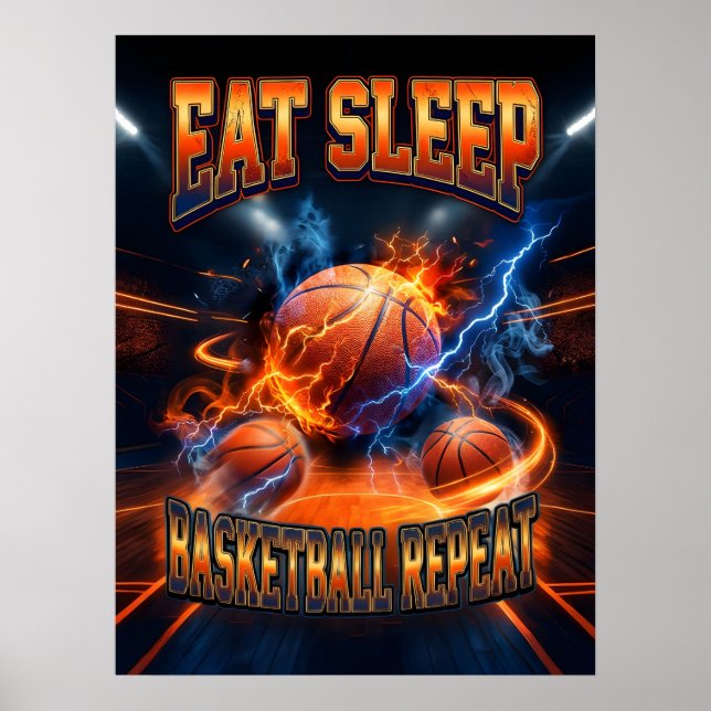 Póster de Baloncesto - Vintage Bootleg Deportes 90 (Frente)