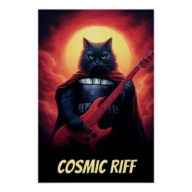 Poster de banda personalizada | Gracioso Gato De C (Anverso)