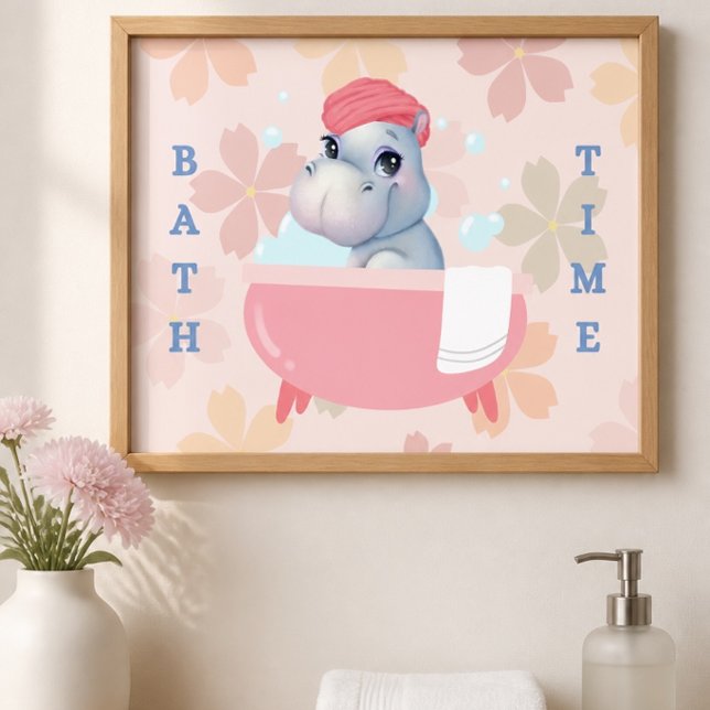 Póster de Baño de Hipopótamo Bebé (Subido por el creador)
