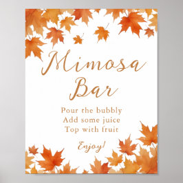 Póster de Bar de Mimosa para Despedida de Soltera 