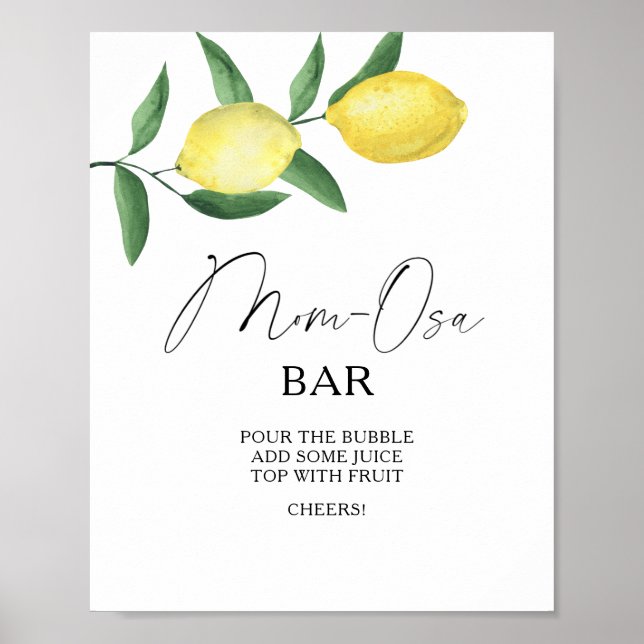 Póster de bar Mon-osa de limones cítricos (Frente)