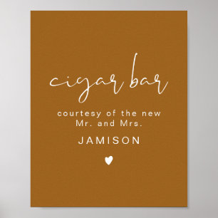 Póster de barra de cigarros para boda INDIE Boho B