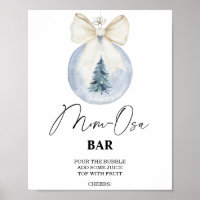 Póster de barra de Mom-osa para baby shower de inv