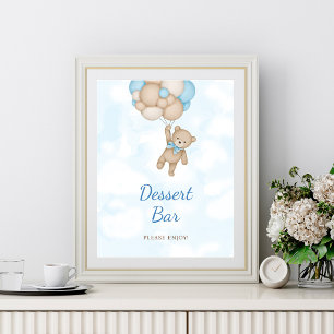 Póster de barra de postres de osito de peluche