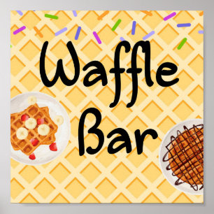 Póster de barra de waffles
