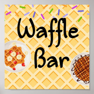 Póster de barra de waffles