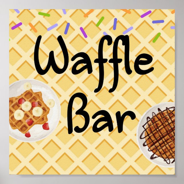 Póster de barra de waffles (Frente)