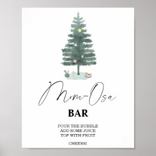 Póster de barra Mon-osa de árbol de Navidad