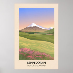 Póster de Beinn Dorain Munros de Escocia