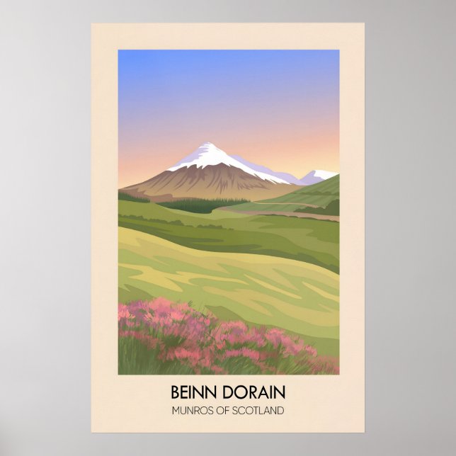 Póster de Beinn Dorain Munros de Escocia (Frente)
