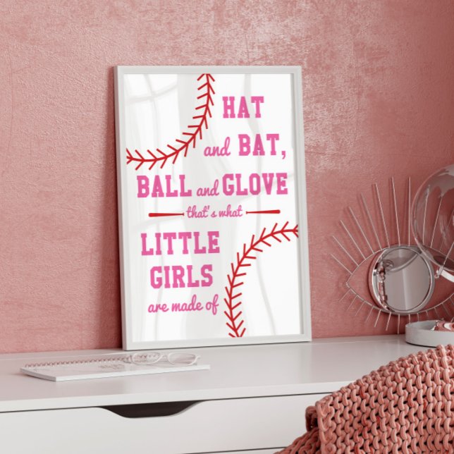 Póster De béisbol Temático De Qué Están Hechas Las Niñas (Subido por el creador)