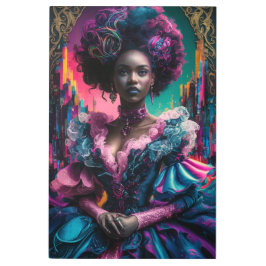 Poster de belleza afroamericano cibernético