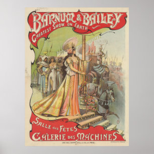 Póster de belleza de Edel Barnum Bailey de 1900