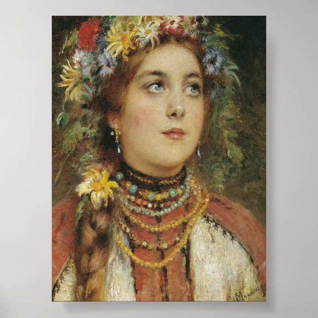 Póster de Belleza Rusa en Guirnalda de Verano (Frente)