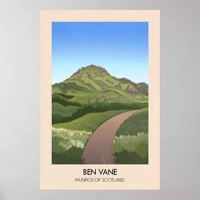 Póster de Ben Vane Munros de Escocia (Frente)