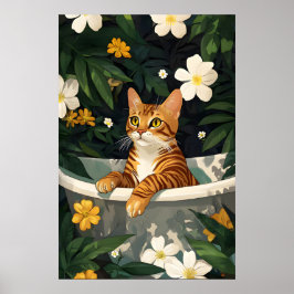 Póster de Bengala en Bañera, Póster Divertido de G