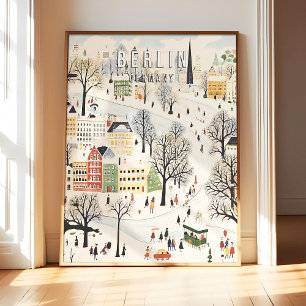 Póster de Berlín Alemania, Arte Impreso, Ciudad Fa