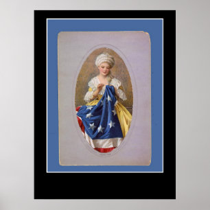 Póster de Betsy Ross y la bandera