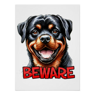 Poster de Beware Rotweiler