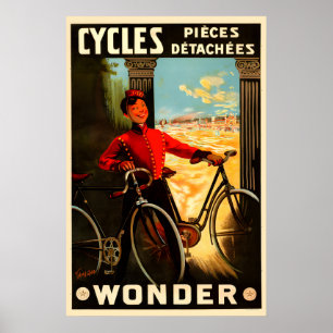 Póster de bicicleta Cycles Wonder