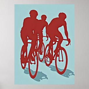 Póster de bicicleta de carretera para ciclistas ro