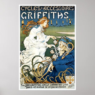 Póster de Bicicleta Griffiths Impresión de Ciclism