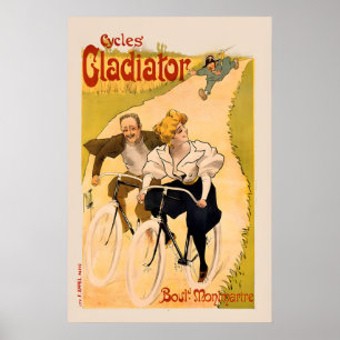 Póster de bicicleta vintage Cycles Gladiator