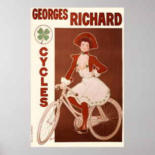 Póster de bicicleta vintage de Georges Richard Cyc