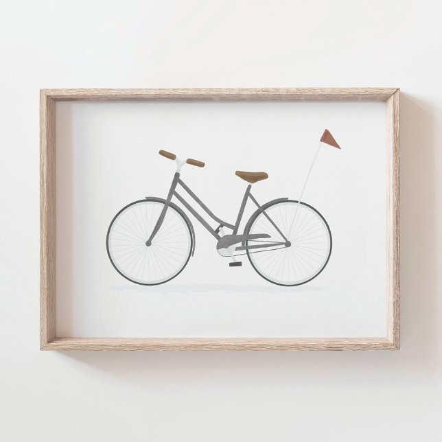 Póster de bicicleta vintage gris (Subido por el creador)