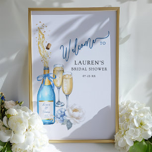 Poster de bienvenida a la ducha de novia tambalean