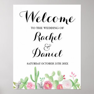 Póster de bienvenida a la fiesta de boda de México