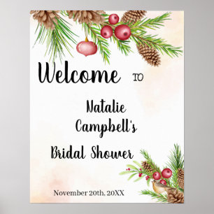 Póster de bienvenida a la fiesta de boda de Navida