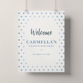 Póster de bienvenida a la fiesta de cumpleaños con