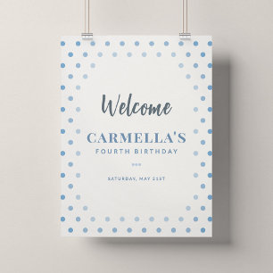 Póster de bienvenida a la fiesta de cumpleaños con