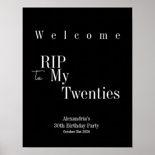 Póster de bienvenida a la fiesta de cumpleaños núm