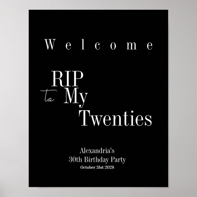 Póster de bienvenida a la fiesta de cumpleaños núm (Frente)