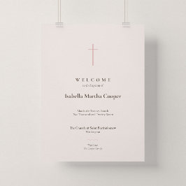 Póster de bienvenida a la Iglesia del Bautismo de