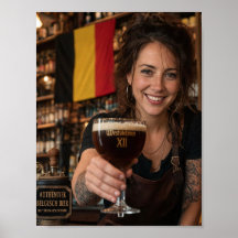 Póster de bienvenida a la taberna de cerveza oscur