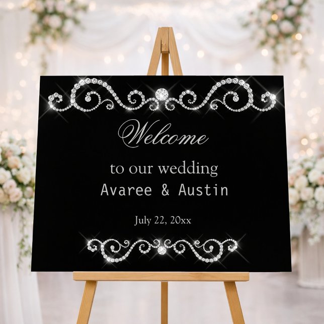 Póster de bienvenida a nuestra boda Brillo de Diam (Subido por el creador)